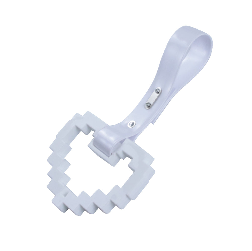 Brand New Minecraft Heart White Handle JDM TSURIKAWA Ring Subway Train Bus Handle Strap Charm Drift