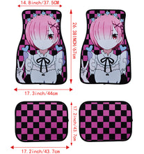 Load image into Gallery viewer, Brand New 4PCS UNIVERSAL ANIME HENTAI Racing Fabric Car Floor Mats Interior Carpets