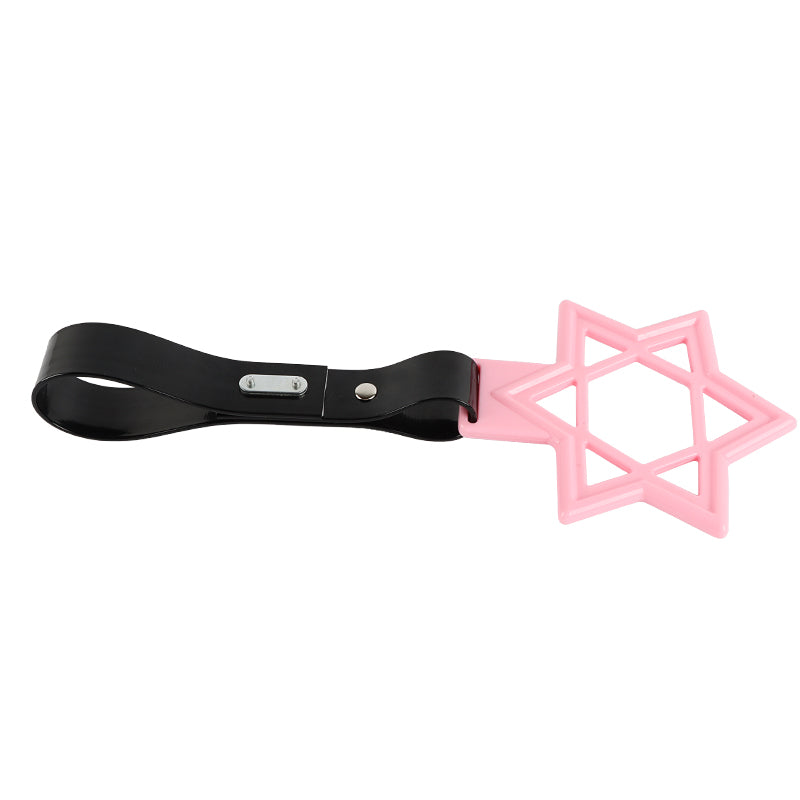 Brand New Hexagram Shaped Pink JDM TSURIKAWA Subway Bus Black Handle Strap Charm Drift