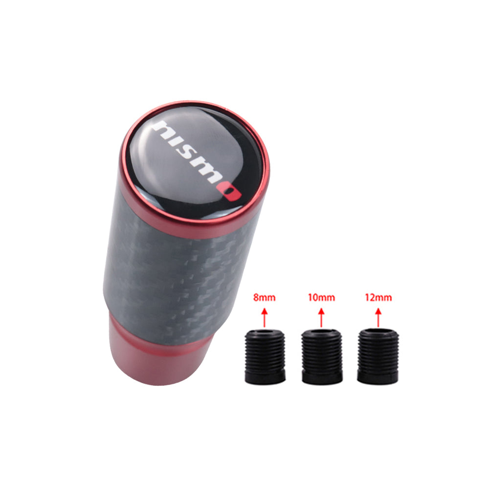 Brand New Universal Nismo Red Real Carbon Fiber Racing Gear Stick Shift Knob For MT Manual M12 M10 M8