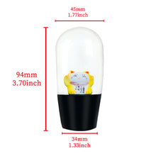 Load image into Gallery viewer, Brand New Universal JDM Yellow Lucky Cat Maneki Noko Fortune Manual Stick Gear Shift Knob M8 M10 M12