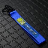 BRAND NEW JDM V3 Spoon Sports Blue Racing Keychain Metal key Ring Hook Strap Lanyard Universal