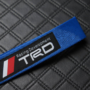 BRAND New JDM TRD Blue Racing Keychain Metal key Ring Hook Strap Lanyard Universal