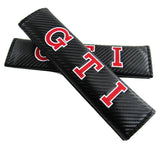 Brand New Universal 2PCS GTI Carbon Fiber Car Seat Belt Covers Shoulder Pad