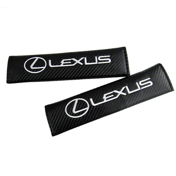 Brand New Universal 2PCS LEXUS Carbon Fiber Car Seat Belt Covers Shoulder Pad