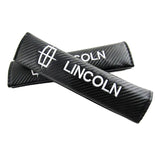 Brand New Universal 2PCS Lincoln Carbon Fiber Car Seat Belt Covers Shoulder Pad