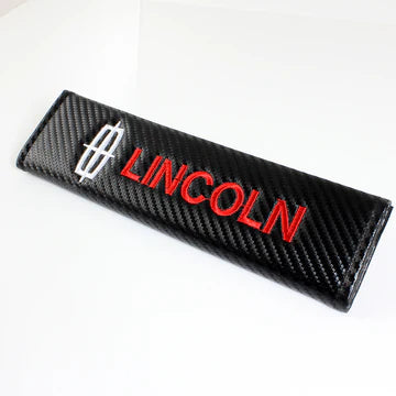 Brand New Universal 2PCS Lincoln Carbon Fiber Car Seat Belt Covers Shoulder Pad