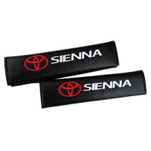 Load image into Gallery viewer, Brand New Universal 2PCS TOYOTA SIENNA Carbon Fiber Car Seat Belt Covers Shoulder Pad