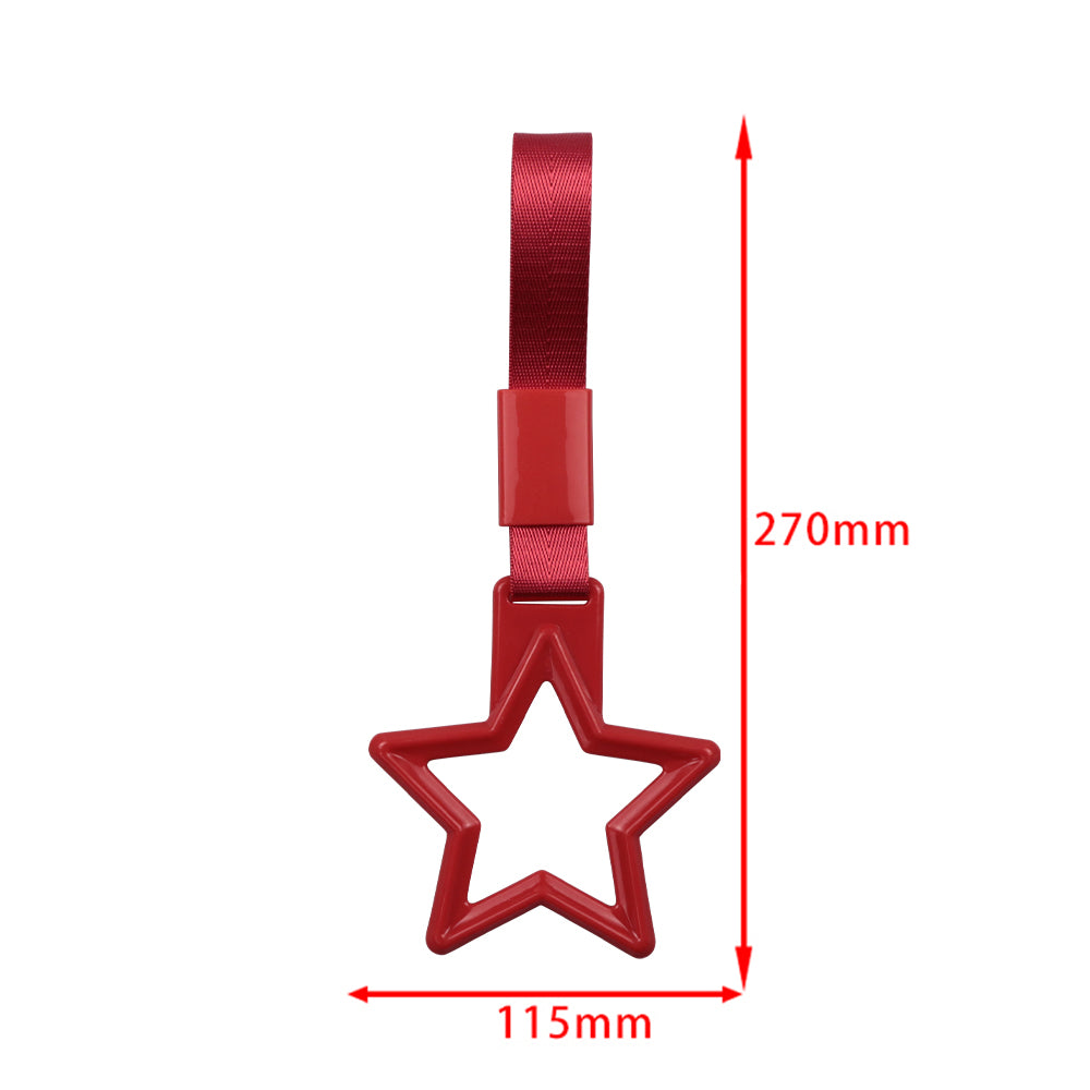 Brand New Star Handle Red JDM TSURIKAWA Ring Subway Train Bus Red Handle Strap Charm Drift