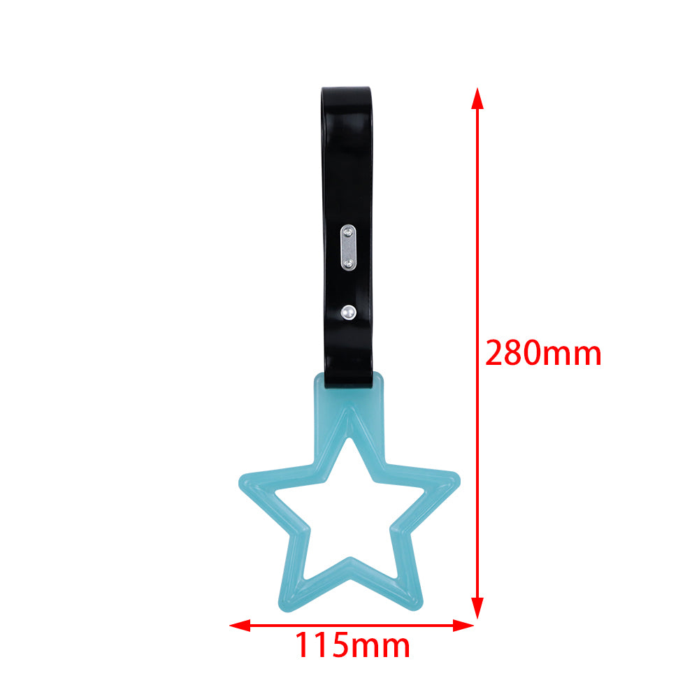 Brand New Star Teal Glows In The Dark JDM TSURIKAWA Subway Bus Handle Strap Charm Drift