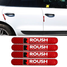 Load image into Gallery viewer, Brand New 4PCS ROUSH Real Carbon Fiber Red Car Trunk Side Fenders Door Badge Scratch Guard Sticker