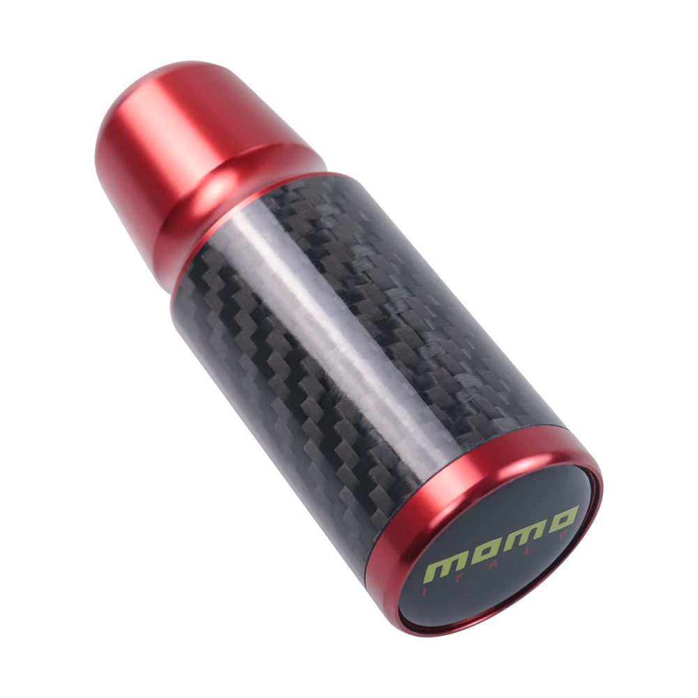 Brand New Universal Momo Red Real Carbon Fiber Racing Gear Stick Shift Knob For MT Manual M12 M10 M8