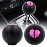 BRAND NEW JDM BROKEN HEART Gear Shifter Black Ball Manual Gear Stick Shift Knob w/ Adapters