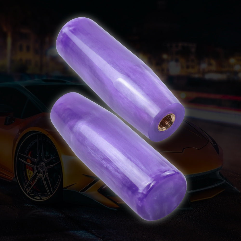 Brand New 12CM Universal Pearl Long Purple Stick Manual Car Gear Shift Knob Shifter M8 M10 M12