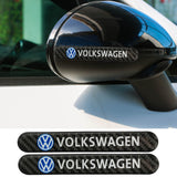 Brand New 2PCS Volkswagen Real Carbon Fiber Black Car Trunk Side Fenders Door Badge Scratch Guard Sticker