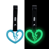 Brand New Broken Heart Black Handle Glow in the Dark JDM TSURIKAWA Ring Subway Train Bus Handle Strap Charm Drift