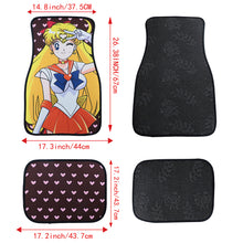 Load image into Gallery viewer, Brand New 4PCS UNIVERSAL ANIME SAILOR VENUS Racing Fabric Car Floor Mats Interior Carpets