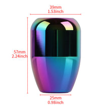 Load image into Gallery viewer, Brand New JDM Ralliart Universal Real Carbon Fiber Sticker Aluminum Manual Gear Stick Neo Chrome Shift Knob Shifter M8 M10 M12