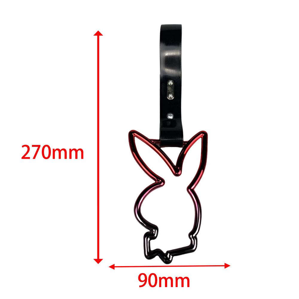 Brand New Playboy Bunny Shaped Rainbow JDM TSURIKAWA Subway Bus Black Handle Strap Charm Drift