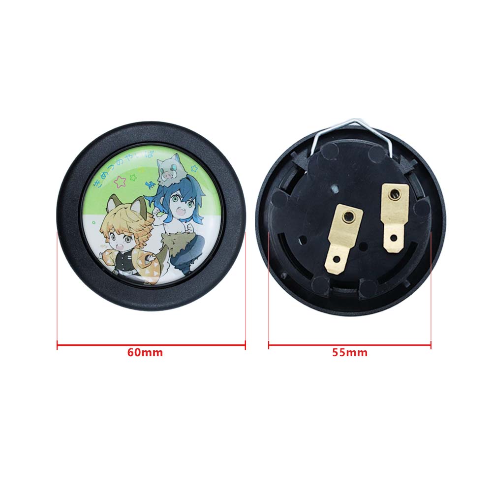 Brand New Universal Anime Hentai Car Horn Button Black Steering Wheel Center Cap