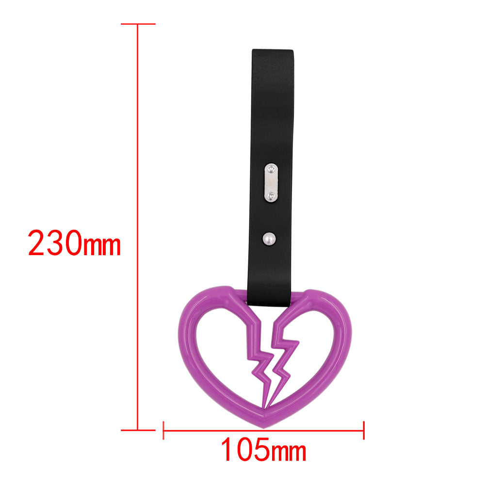 Brand New Broken Heart Purple JDM TSURIKAWA Ring Subway Train Bus Handle Strap Charm Drift