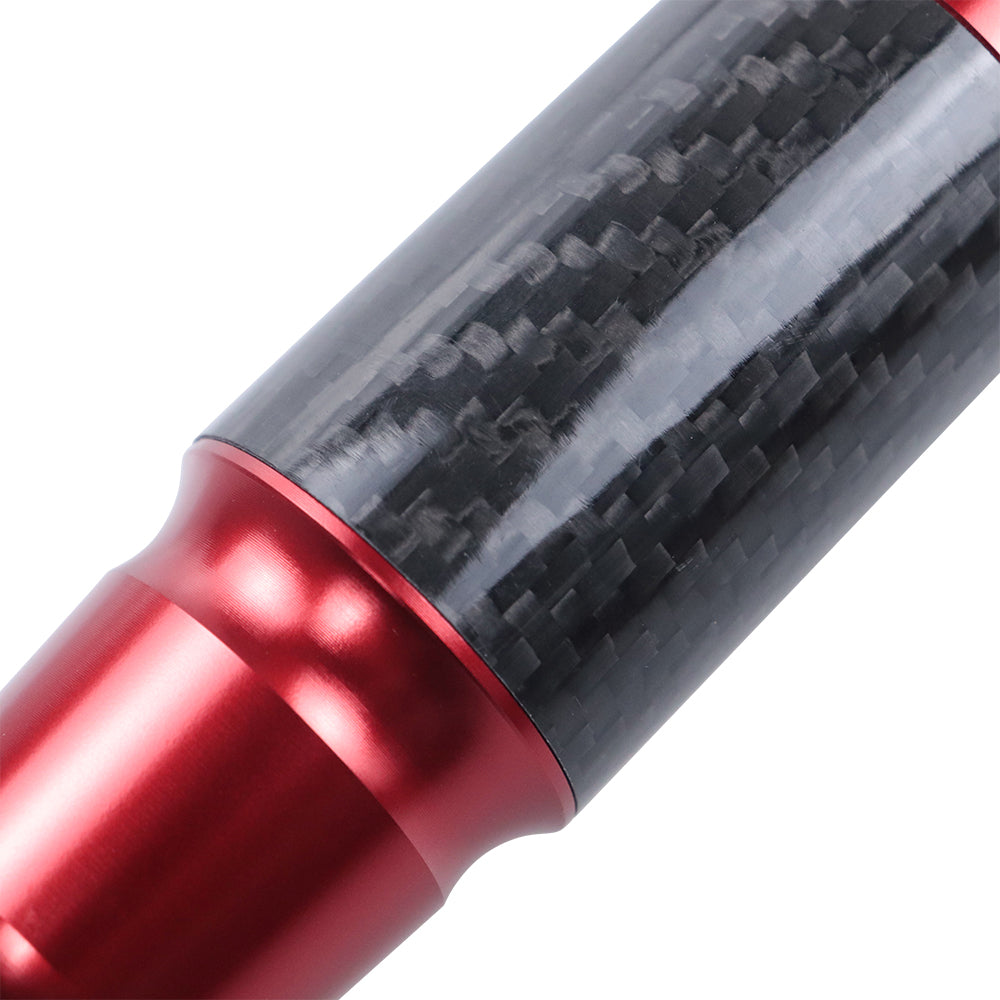 Brand New Universal Bride Red Real Carbon Fiber Racing Gear Stick Shift Knob For MT Manual M12 M10 M8