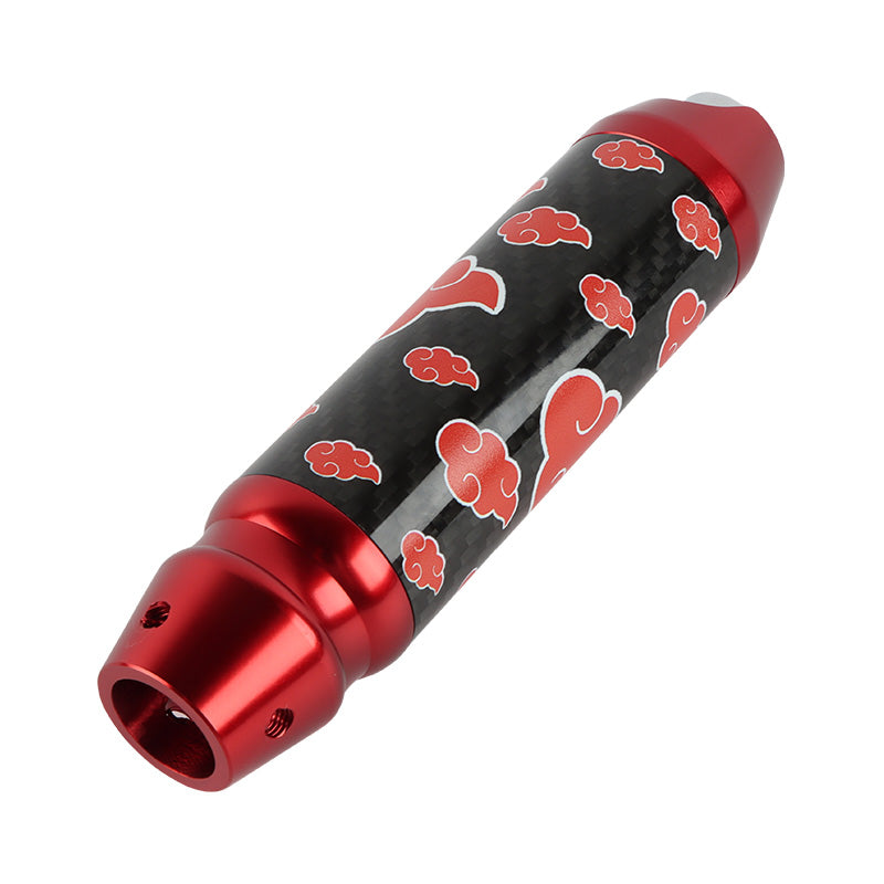 Brand New Naruto Akatsuki Cloud Universal Real Carbon Fiber Red Aluminum Automatic Transmission Racing Gear Shift Knob