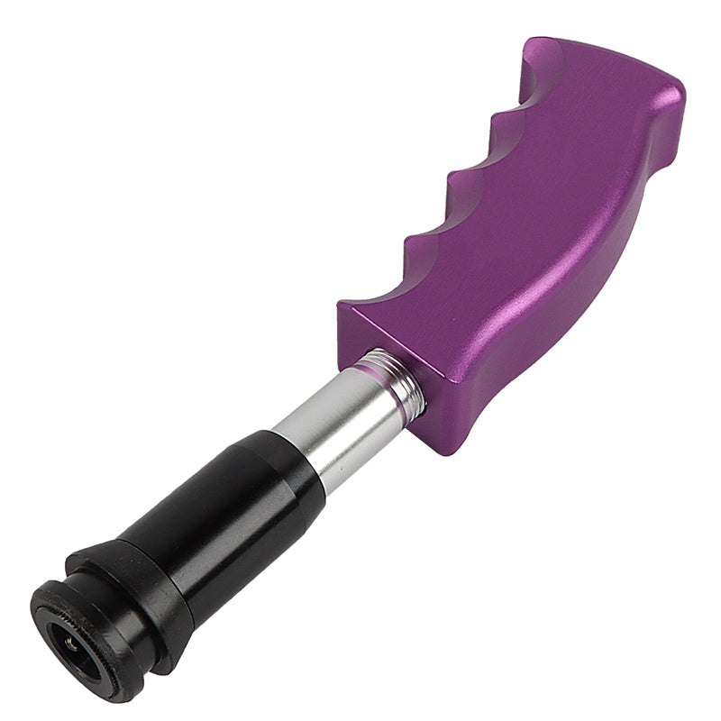 Brand New JDM Purple Aluminum Slotted Pistol Grip Handle Automatic Gear Shift Knob Shifter