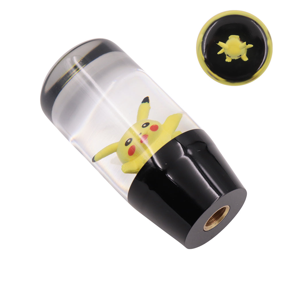 Brand New 1PCS Universal 9CM JDM Clear Anime Pikachu Manual Car Black Base Racing Stick Shift Knob M8 M10 M12