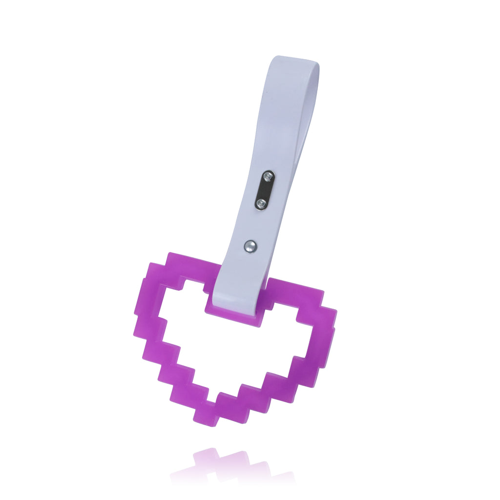 Brand New Minecraft Heart Purple (Glows in the Dark) JDM TSURIKAWA Ring Subway Train Bus White Handle Strap Charm Drift