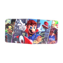 Load image into Gallery viewer, Brand New Men Super Mario Bros Odyssey Purse Short Bifold Fashion Leather Wallet