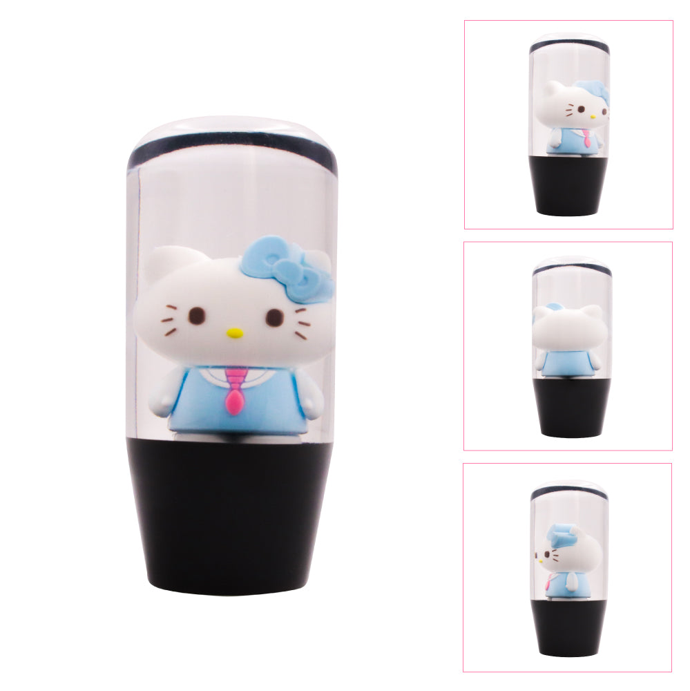 Brand New Universal Hello Kitty Character Crystal Clear Stick Car Manual Gear Shift Knob Shifter Lever Cover