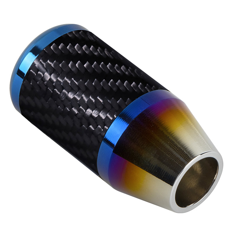 Brand New Universal Bride Car Gear Manuel Stick Real Carbon Fiber / Burnt Blue Shift Knob M8 M10 M12