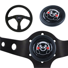 Load image into Gallery viewer, Brand New Universal JDM Anime Kumamon Car Horn Button Black Steering Wheel Center Cap