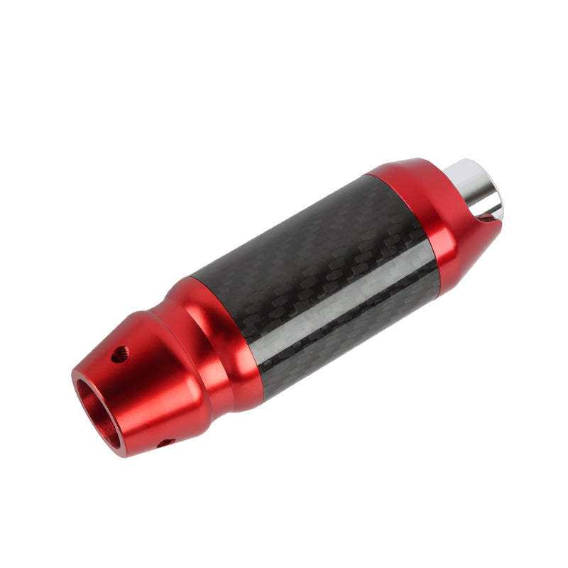 Brand New Universal Real Carbon Fiber Red Aluminum Automatic Transmission Racing Gear Shift Knob