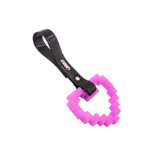 Load image into Gallery viewer, Brand New Minecraft Heart Purple (Glows in the Dark) JDM TSURIKAWA Ring Subway Train Bus Black Handle Strap Charm Drift