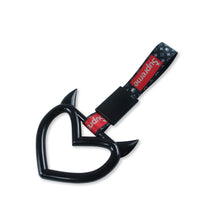 Load image into Gallery viewer, Brand New Supreme Devil Heart Shaped Black JDM TSURIKAWA Subway Bus Handle Strap Charm Drift