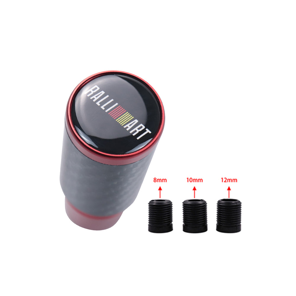 Brand New Universal Ralliart Red Real Carbon Fiber Racing Gear Stick Shift Knob For MT Manual M12 M10 M8