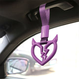 Brand New Devil Demon Broken Heart Purple JDM TSURIKAWA Ring Subway Train Bus Purple Handle Strap Charm Drift