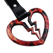 Load image into Gallery viewer, Brand New Broken Heart Black JDM TSURIKAWA Ring Subway Train Bus Handle Strap Charm Drift