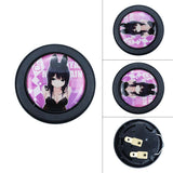 Brand New Universal Anime Hentai Car Horn Button Black Steering Wheel Center Cap