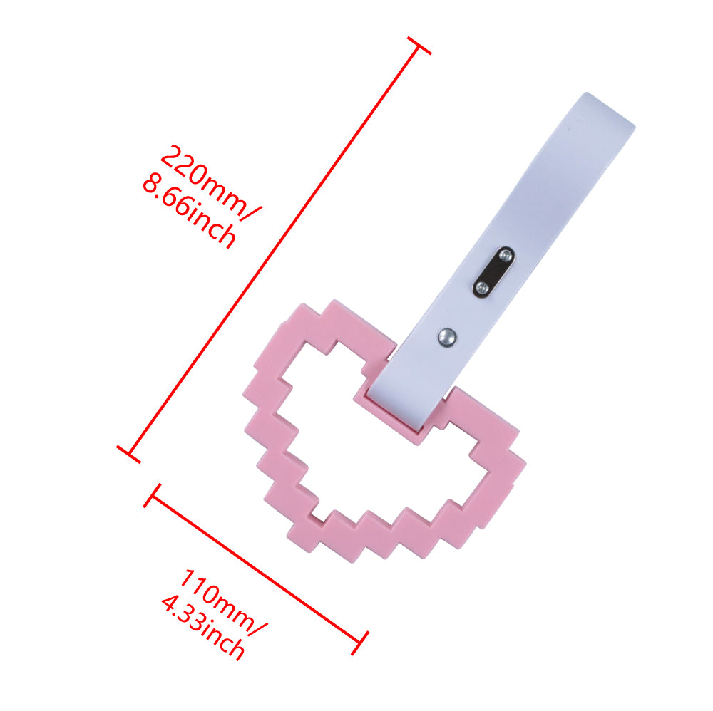 Brand New Minecraft Heart Pink Handle JDM TSURIKAWA Ring Subway Train Bus Handle Strap Charm Drift