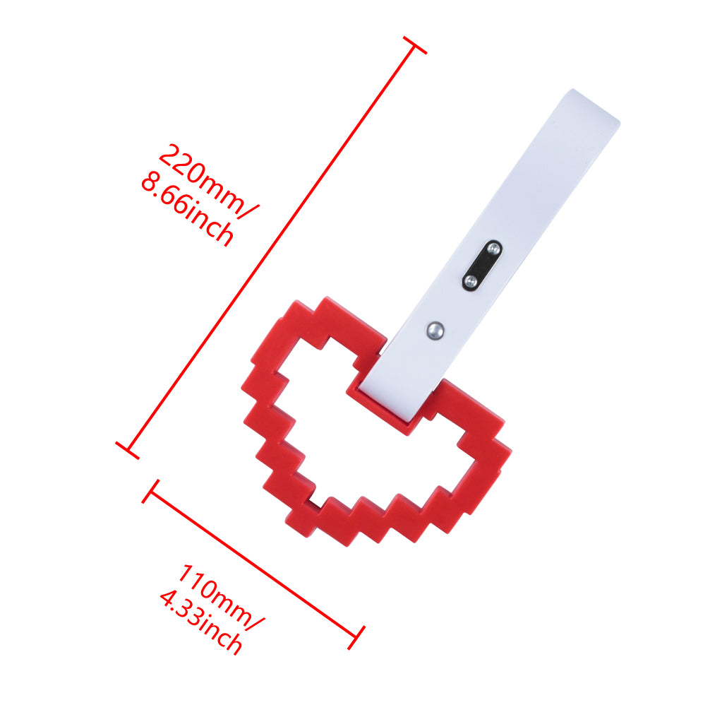 Brand New Minecraft Heart Red Handle JDM TSURIKAWA Ring Subway Train Bus Handle Strap Charm Drift