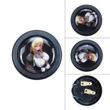 Load image into Gallery viewer, Brand New Universal Anime Hentai Car Horn Button Black Steering Wheel Center Cap