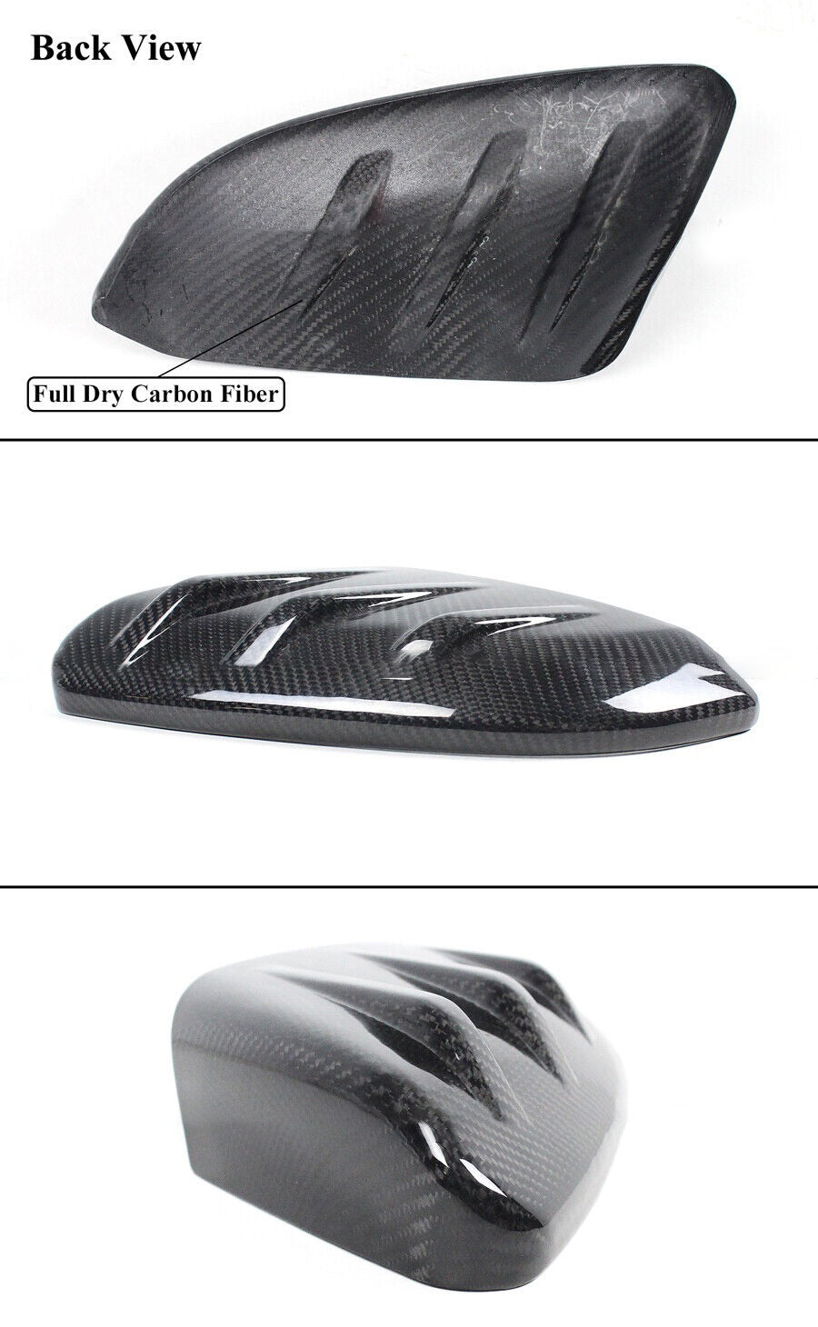 Brand New Real Carbon Fiber Side Mirror Cover Cover Trim Mugen