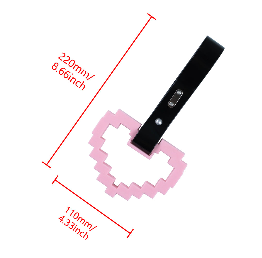 Brand New Minecraft Heart Pink Handle JDM TSURIKAWA Ring Subway Train Bus Handle Strap Charm Drift