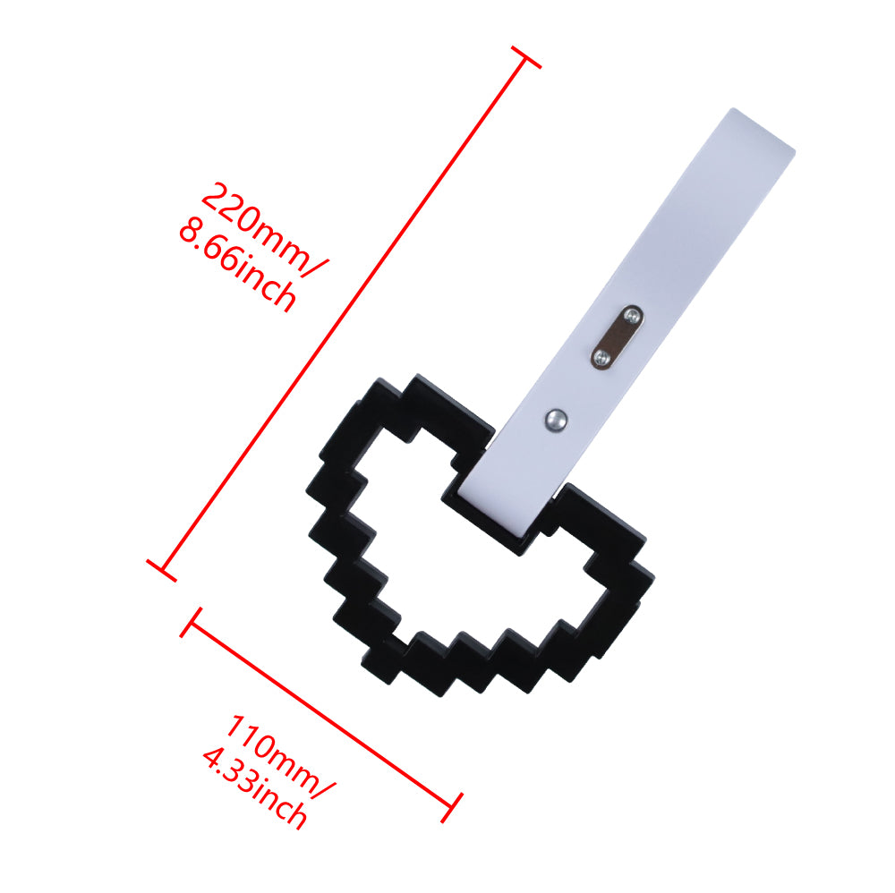 Brand New Minecraft Heart Black Handle JDM TSURIKAWA Ring Subway Train Bus Handle Strap Charm Drift