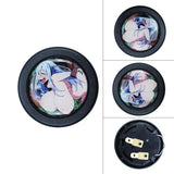 Brand New Universal Anime Hentai Car Horn Button Black Steering Wheel Center Cap