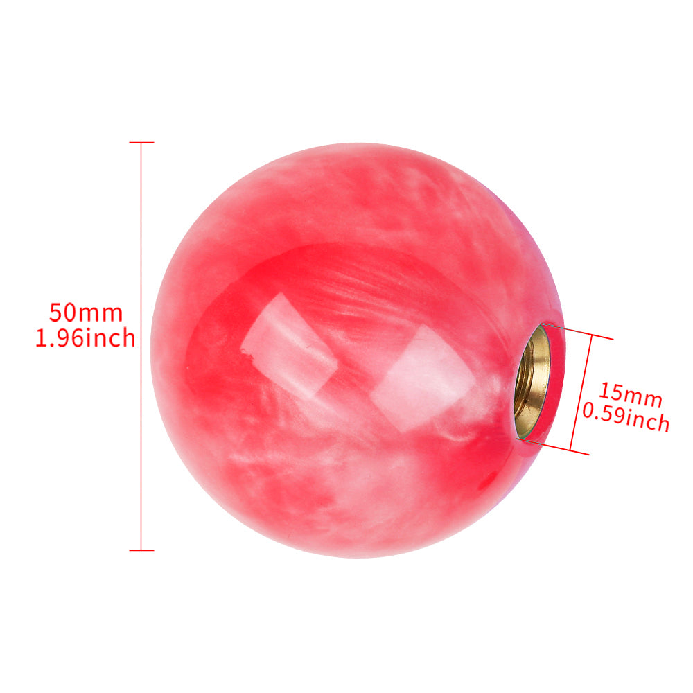 Brand New Universal Pearl Red Round Ball Shift Knob Car Gear MT Manual Shifter M8 M10 M12