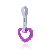 Load image into Gallery viewer, Brand New Minecraft Heart Purple (Glows in the Dark) JDM TSURIKAWA Ring Subway Train Bus White Handle Strap Charm Drift